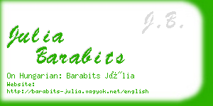 julia barabits business card